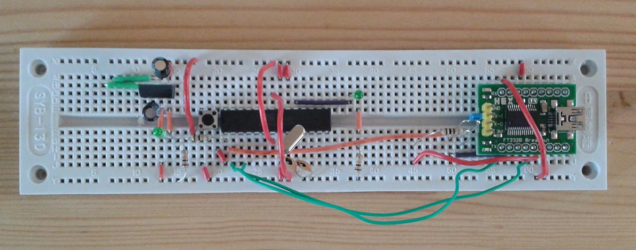 Second Arduino-on-a-breadboard